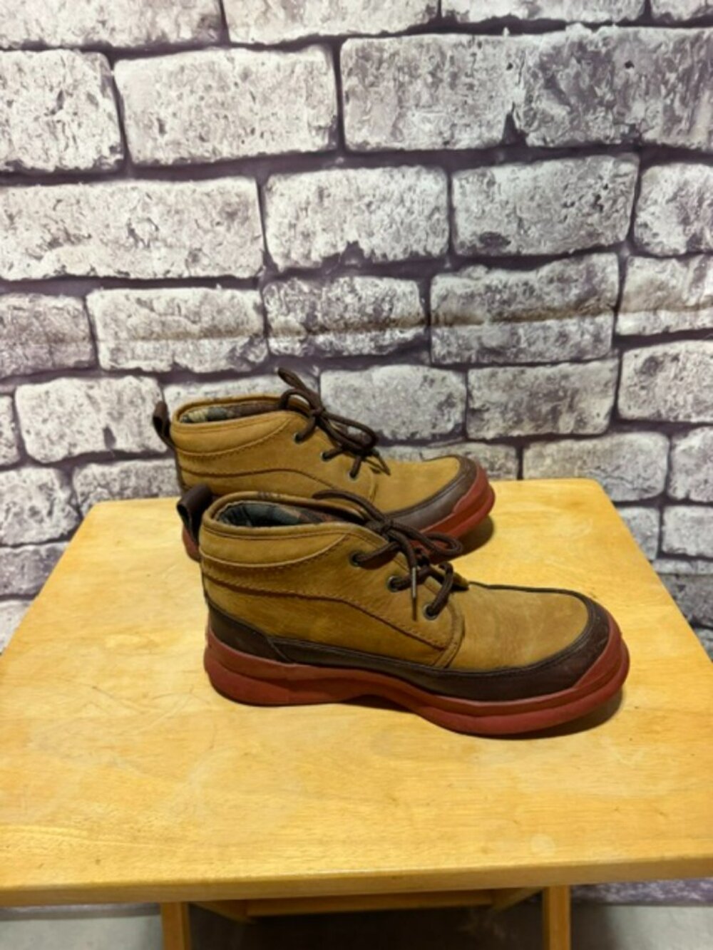 Cole Haan Brown Lace Up Ankle Boots Size 8 - Picture 3 of 6